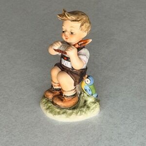 Goebel Hummel In D-Major Figurine Boy Harmonica 437 W Germany Vintage 4 inch